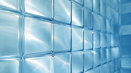 创意冰蓝色水纹质感的玻璃透光商务办公背景4