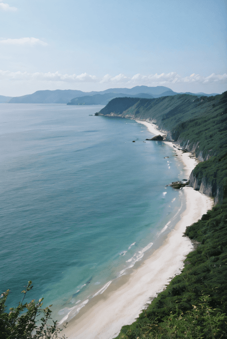 创意蓝蓝的海水旅游度假海岸线沙滩摄影图8