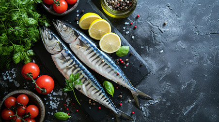创意秋刀鱼海鲜美食煎鱼生鲜餐饮摄影背景
