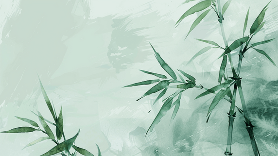 创意江南竹林清明节中国风插画5