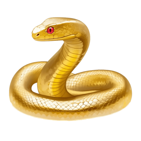 创意十二生肖金箔素材金蛇动物蛇