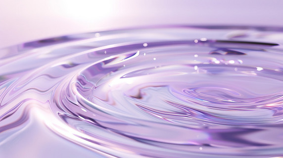 创意紫色水波美业高级感表面有波纹长虹玻璃背景