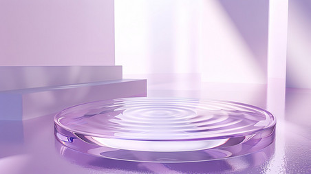 创意表面有波纹长虹玻璃淡紫色设计图