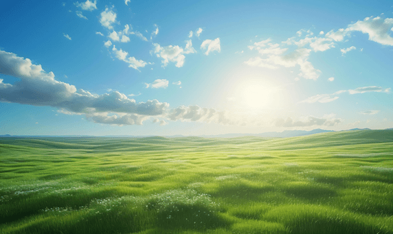 创意内蒙古大草原夏季景观