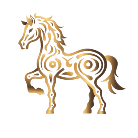 创意十二生肖金箔素材马动物