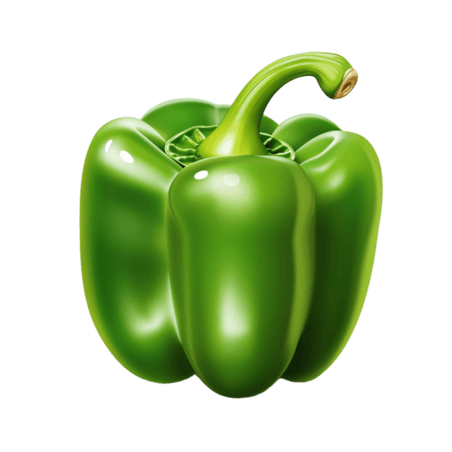 创意AICG新鲜蔬菜农作物青椒元素免抠图案