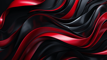 创意红黑色流线丝带线条质感纹理的背景8