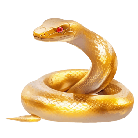 创意十二生肖金箔素材蛇金蛇动物