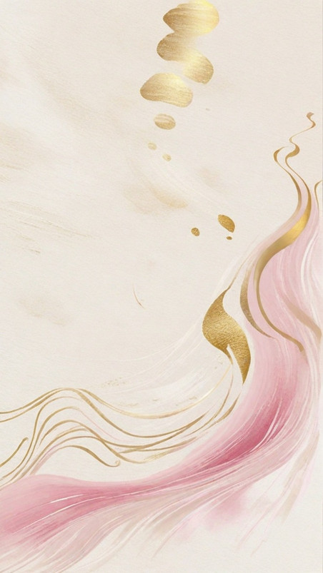 创意女神节鎏金粉色妇女节粉金抽象质感背景