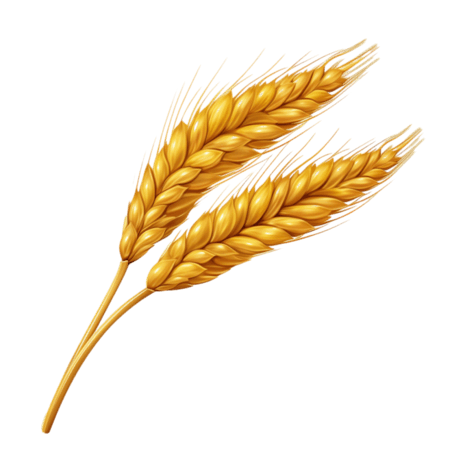 创意ai艺术小麦丰收农作物黄金麦穗元素免抠图案