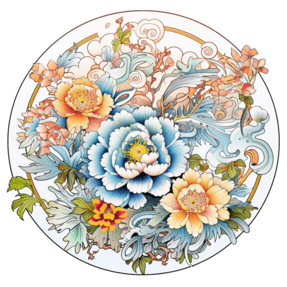 中国风底纹敦煌创意纹理花纹图腾元素免抠图案