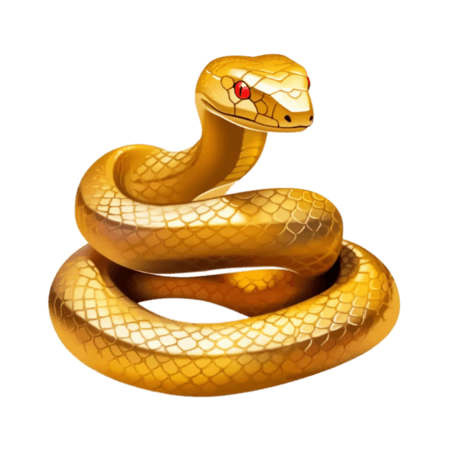 创意十二生肖金箔素材蛇金蛇动物