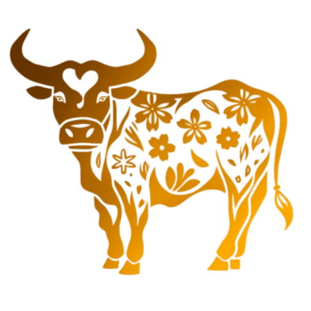 创意十二生肖金箔素材牛剪纸风动物