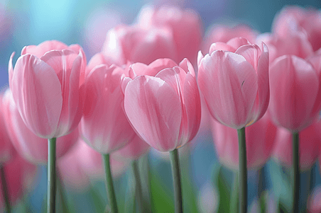 创意植物郁金香花朵粉色春天摄影图花朵植物高清图片