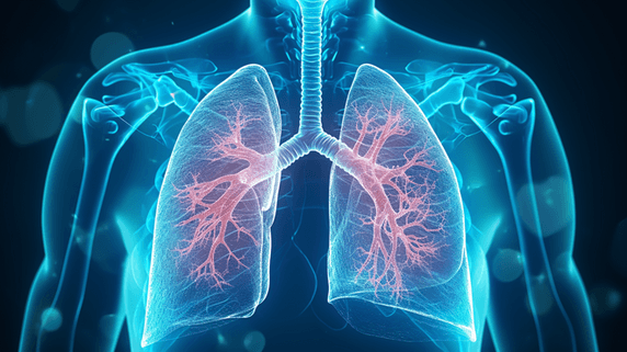 创意人体胸腔透视图医疗健康疾病肺部呼吸疾病