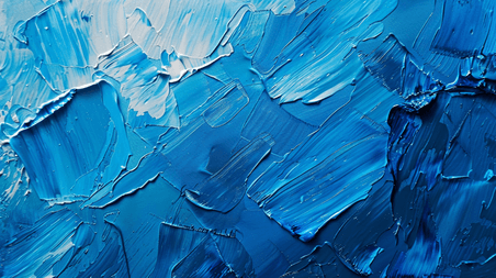 创意蓝色腻子墙面上油画艺术作画的背景6