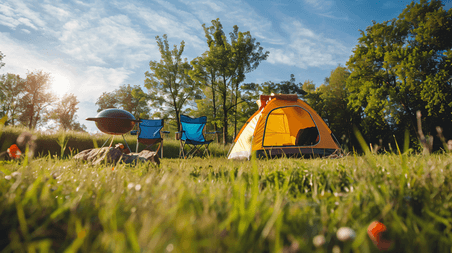 创意户外晴天露营帐篷花园公园