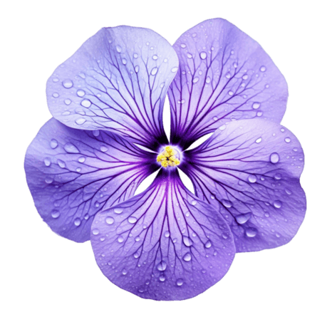 创意紫色植物紫罗兰花朵元素免抠图案