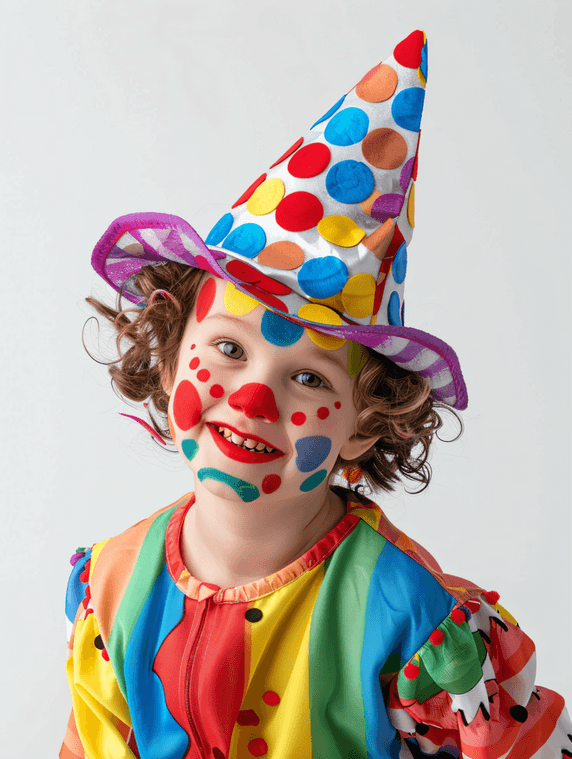 创意儿童节愚人节小丑孩子搞怪节日摄影配图