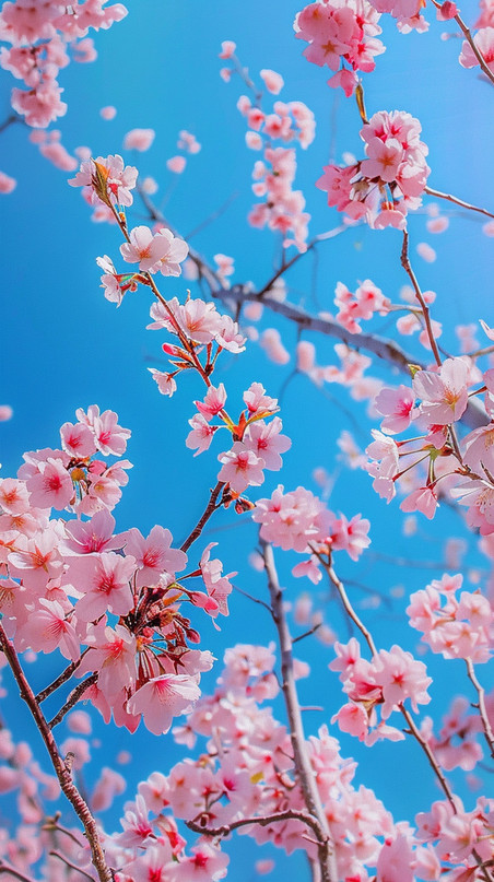 创意照片摄影图写真粉色樱花植物花卉