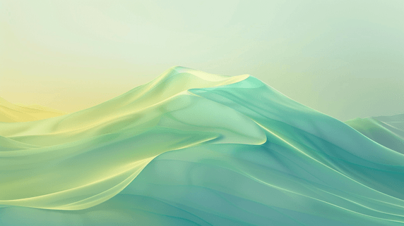 创意简约春天绿色风景抽象丝绸大气风光的背景8