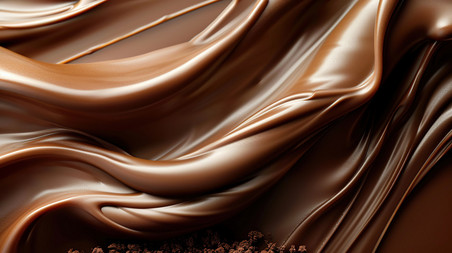 创意丝滑巧克力波浪状液体背景