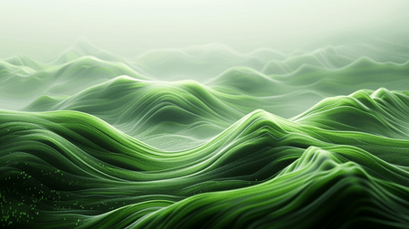 创意绿色渐变纹理山坡山脉的抽象空境背景5