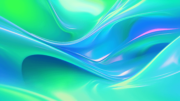 商务科技蓝色绿色创意C4D动态水波纹理混流体液体抽象背景21