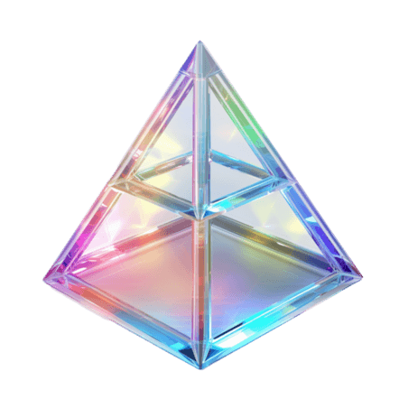 几何酸性icon商务办公创意梦幻玻璃体元素免抠图案
