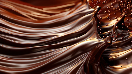 创意巧克力波浪状丝滑液体设计图