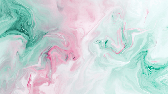 创意粉绿色渐变梦幻朦胧质感墙面壁画的背景11