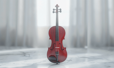 创意寂静的小提琴优雅文艺音乐白色背景