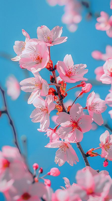 创意写真照片粉色樱花摄影图植物花卉