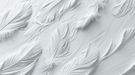 创意白色简约底纹纹理柔软羽毛装饰背景19