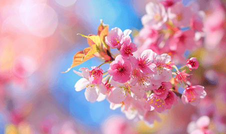 春天植物花卉创意盛开的樱花特写摄影3