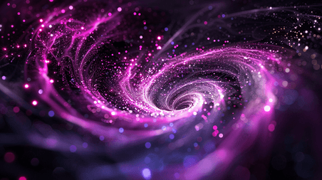 创意紫色星光颗粒光点旋转流线质感的背景3