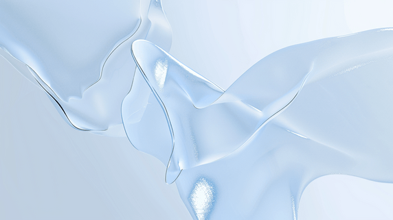 创意大气商务美业科技流体清透水浅蓝色清透质感3D流动变幻玻璃色彩图片