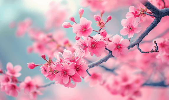 创意春天植物花卉盛开的樱花特写摄影5
