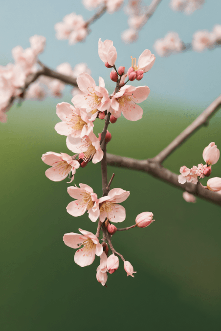 创意桃树上的桃花植物摄影照片8