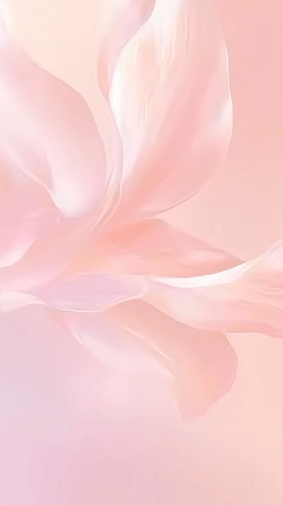 大气美业商务简约粉色医美浅粉银白珠光色柔和清透质感丝绸花朵背景