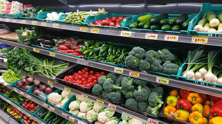 创意超市货架各式蔬菜16