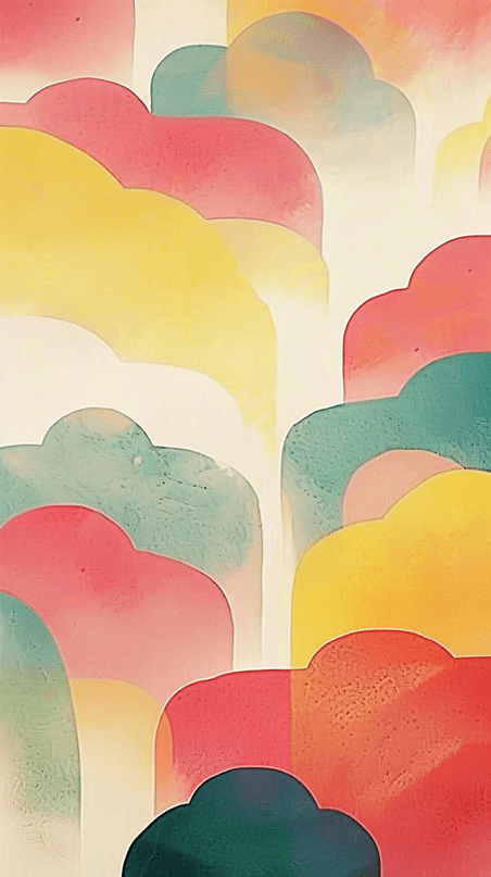 创意春天彩色云彩纹理彩云抽象几何背景