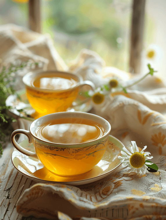 创意在桌子上的茶汤复古欧式英国茶