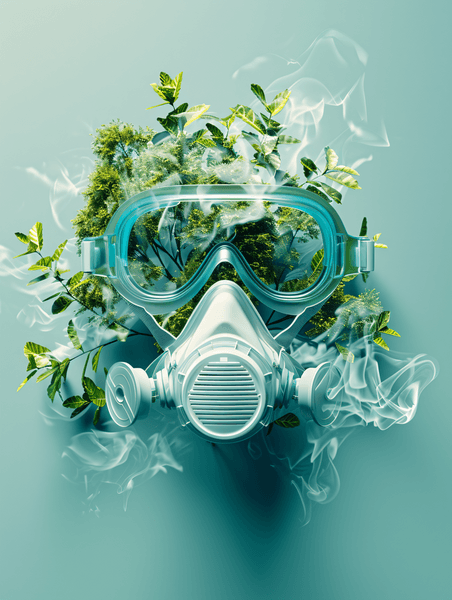 创意环保呼吸内科医疗健康肺部环境污染吸烟