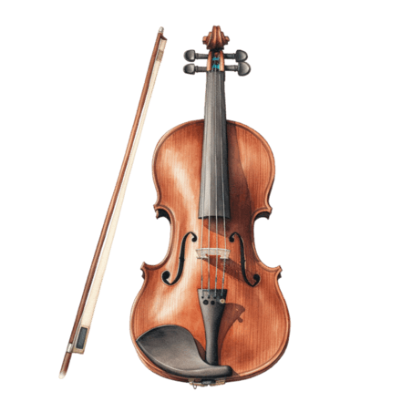 创意音乐优雅乐器小提琴元素免抠图案
