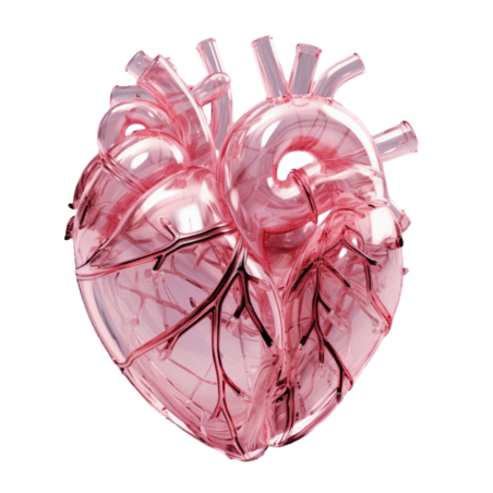创意粉色红色玻璃心真实心脏元素医疗健康人体器官