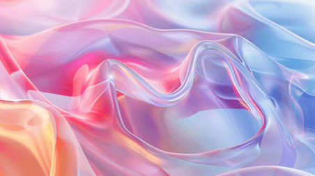 创意彩色线条纹理流光流面艺术抽象酸性丝绸商务的背景