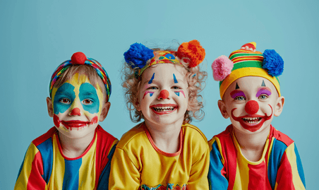 儿童节创意愚人节小丑孩子搞怪摄影图