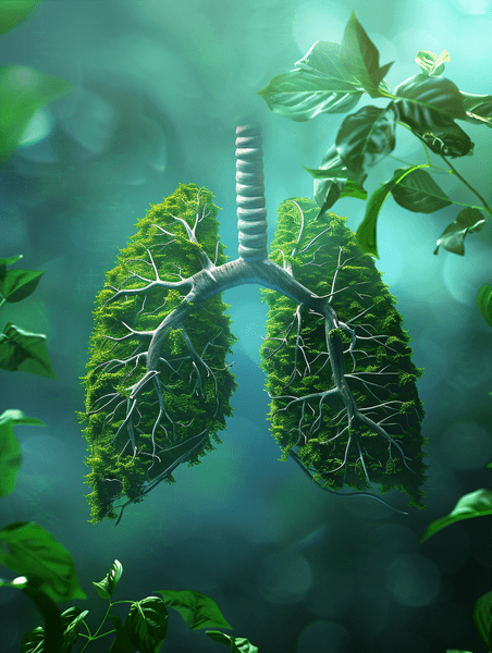 创意医疗健康肺部功能吸烟绿色环保呼吸内科