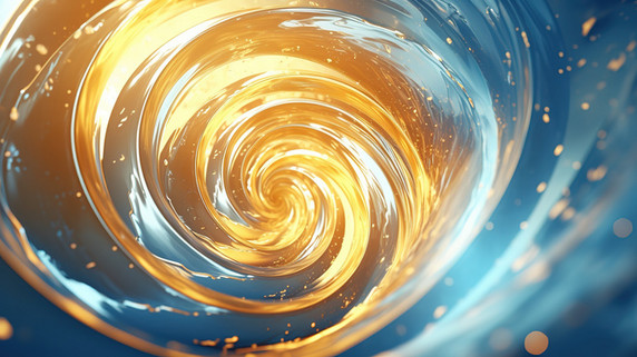 创意螺旋金色蓝色大气企业科技商务线条漩涡20